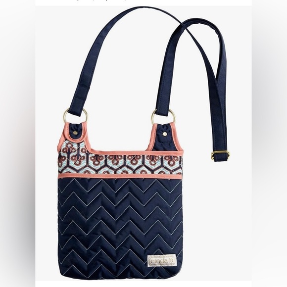 Cinda B Neptune Hipster, Blue & Pink Women’s Crossbody Bag - Picture 1 of 12